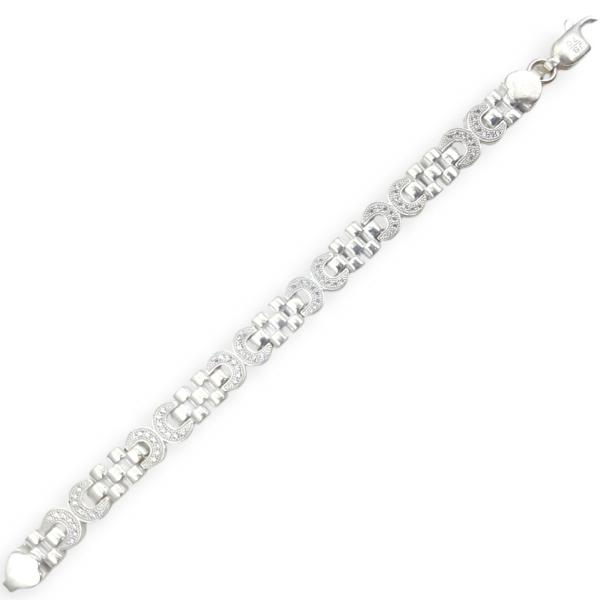 925 Sterling Silver Gents Bracelet with Elegant Design